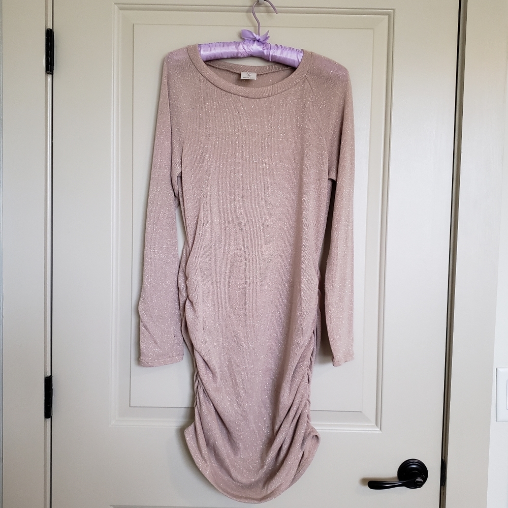 Mesh gold dress